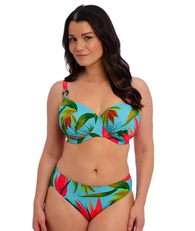 Fantasie Swim Pichola Underwire Gathered Full Cup Bikini Top - Aqua
