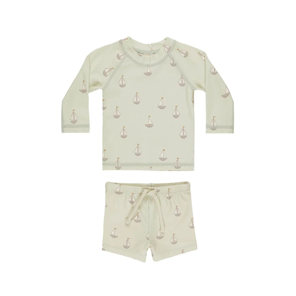 Finn Rashguard   Short Set | Sailboats