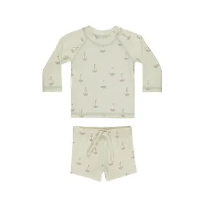 Finn Rashguard   Short Set | Sailboats