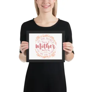 Framed poster.-Mother's Day Poster 8x10, Select your size