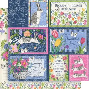 G45 - Spring is in the Air - 12x12 Single Sheet / Hopping by to say Hello