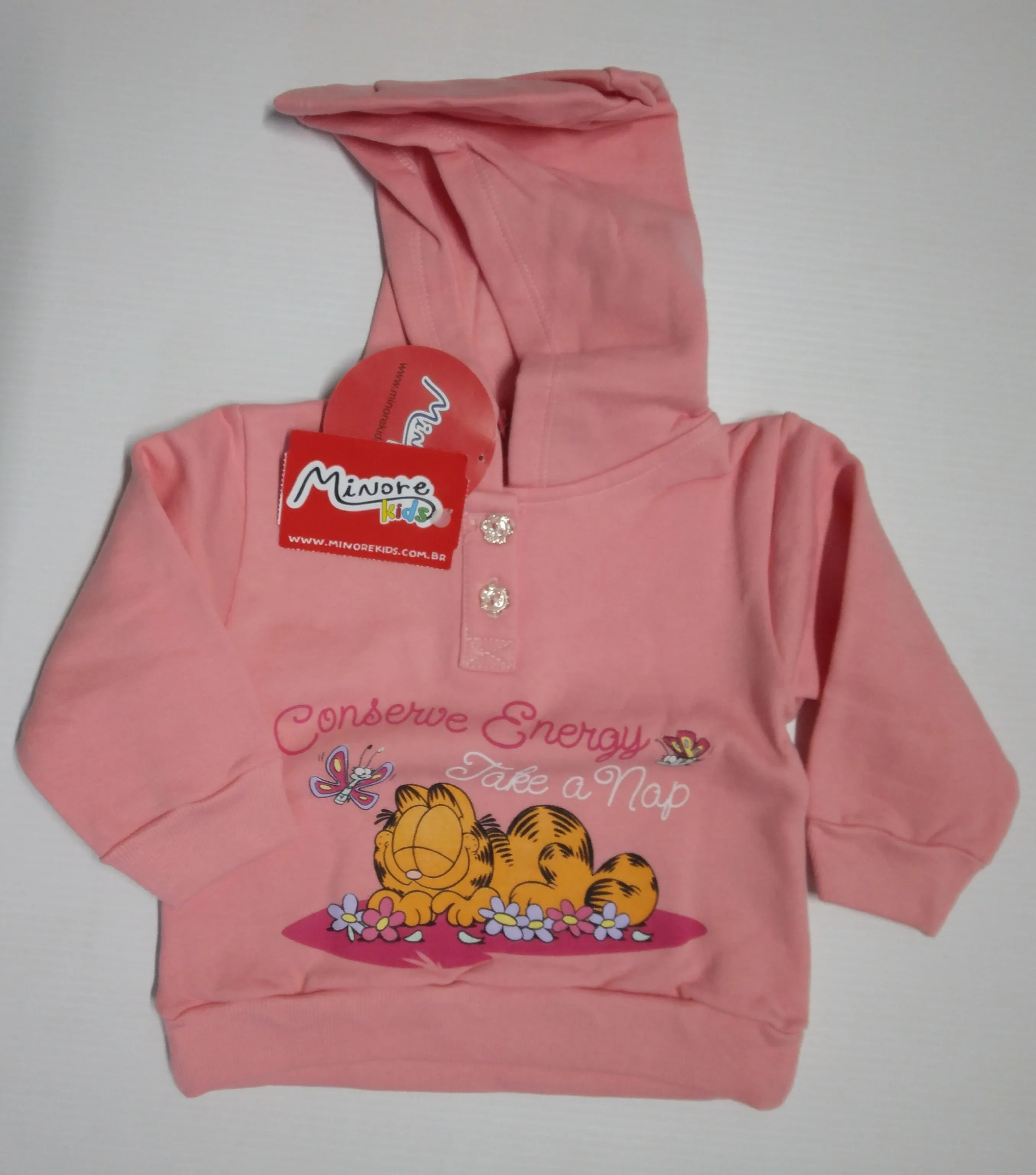 Garfield Pink Long Sweatshirt Hoodie