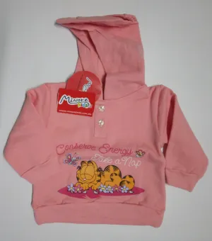 Garfield Pink Long Sweatshirt Hoodie