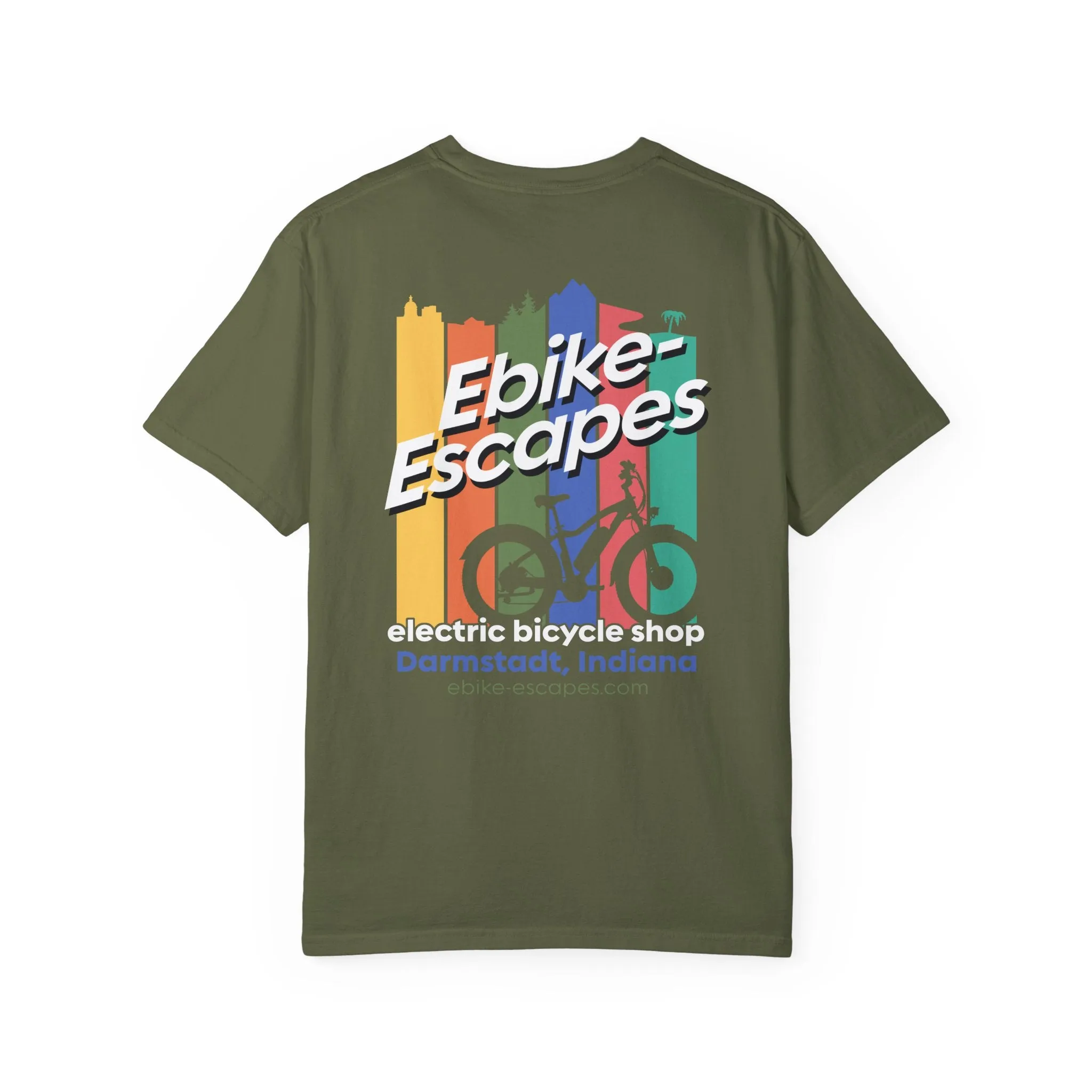 Garment-Dyed T-shirt Ebike Escapes Darmstadt Indiana - I'm Cheating Watt About It
