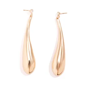 Geometric Crystal Metallic Waterdrop Dangle Earrings