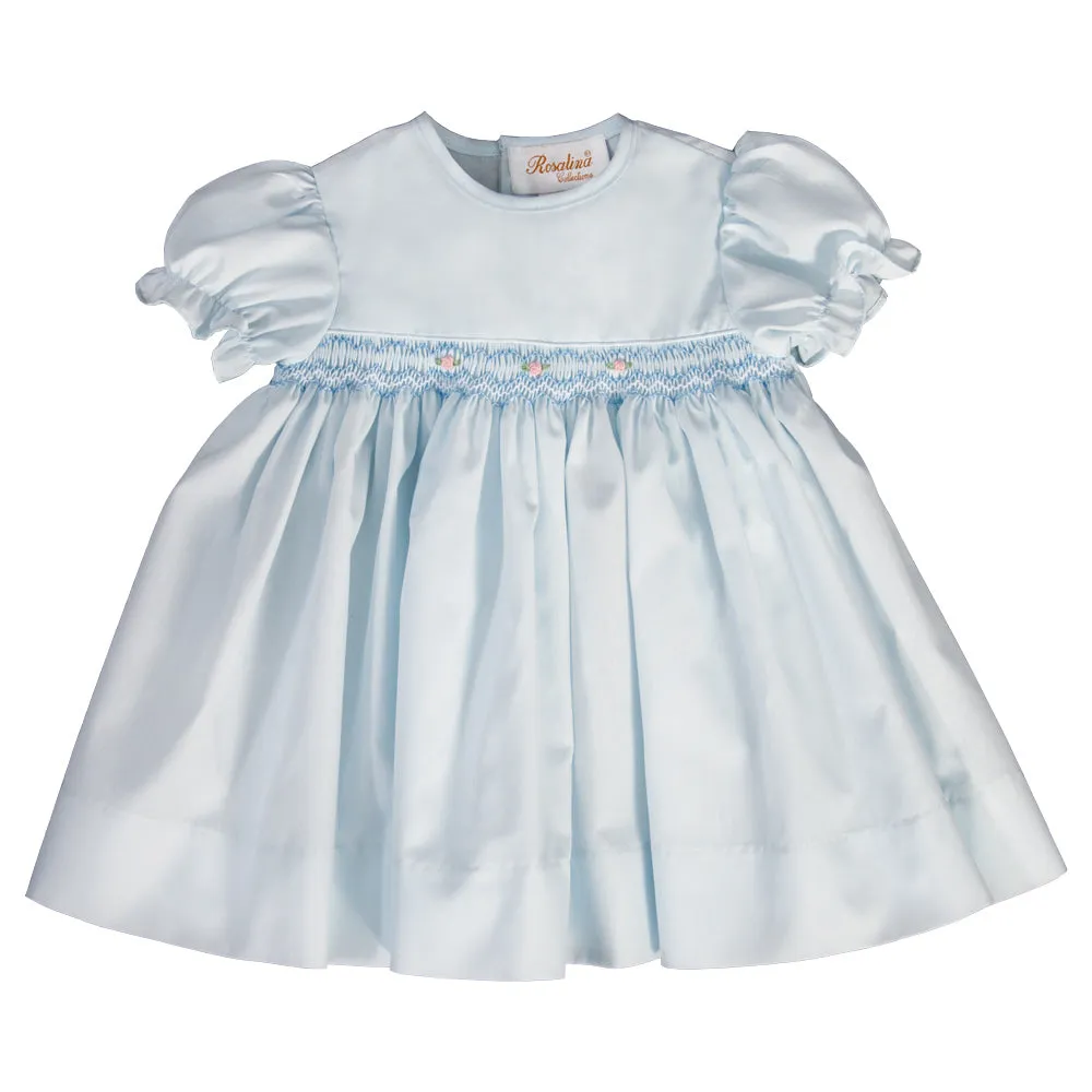 Gianna Light Blue English Smocked Baby Dress