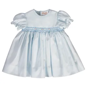 Gianna Light Blue English Smocked Baby Dress