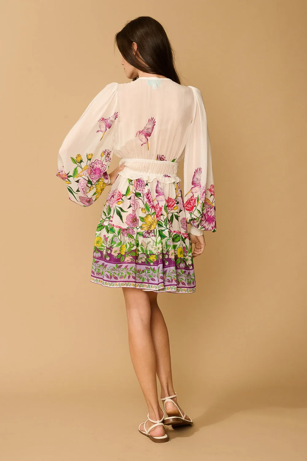 GIOIA DRESS - SECRET GARDEN WHITE