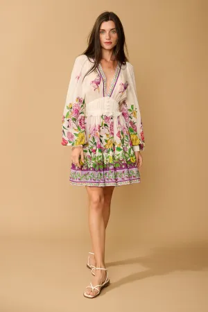 GIOIA DRESS - SECRET GARDEN WHITE