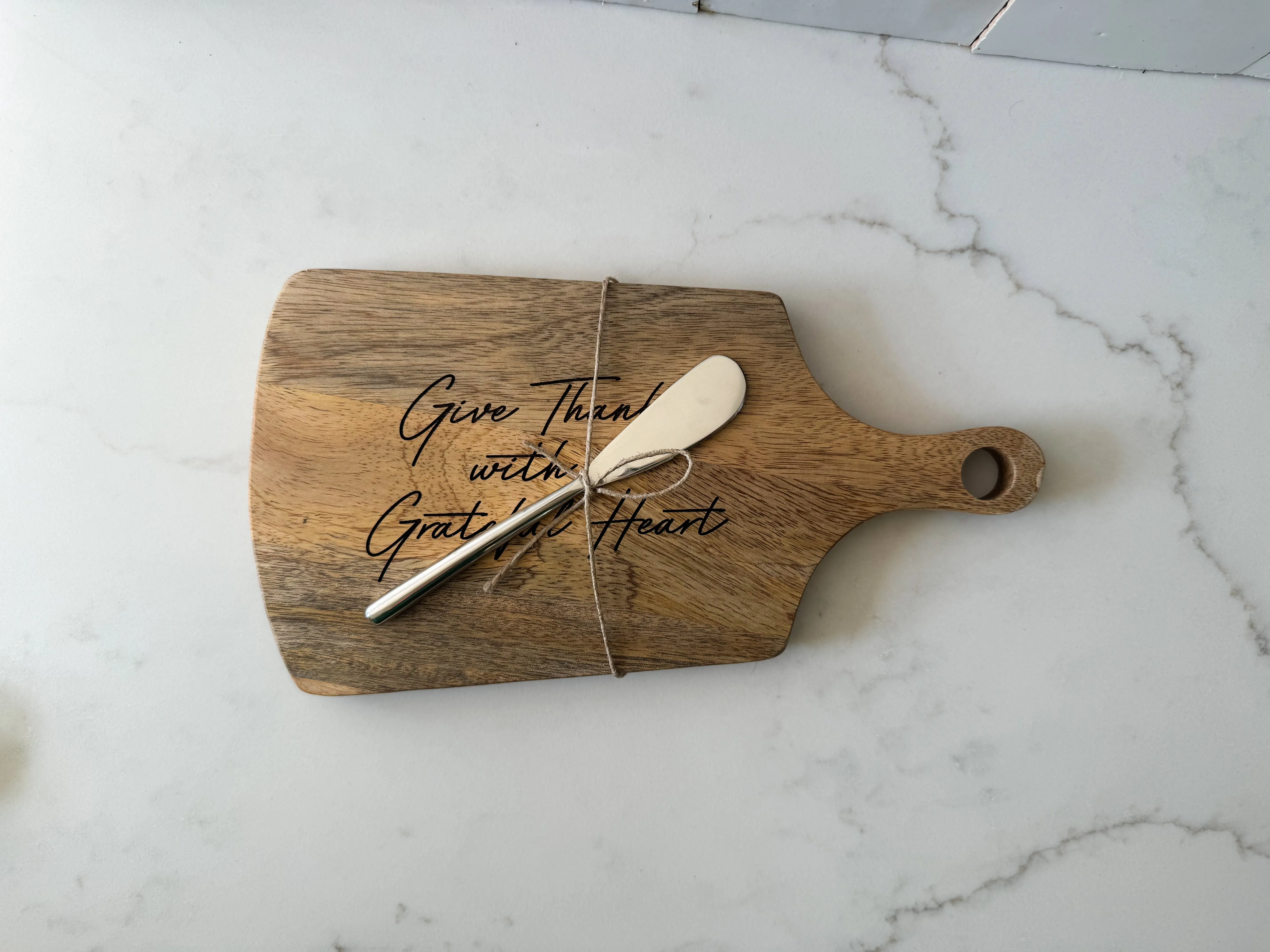 Give Thanks with a Grateful Heart Serving Board
