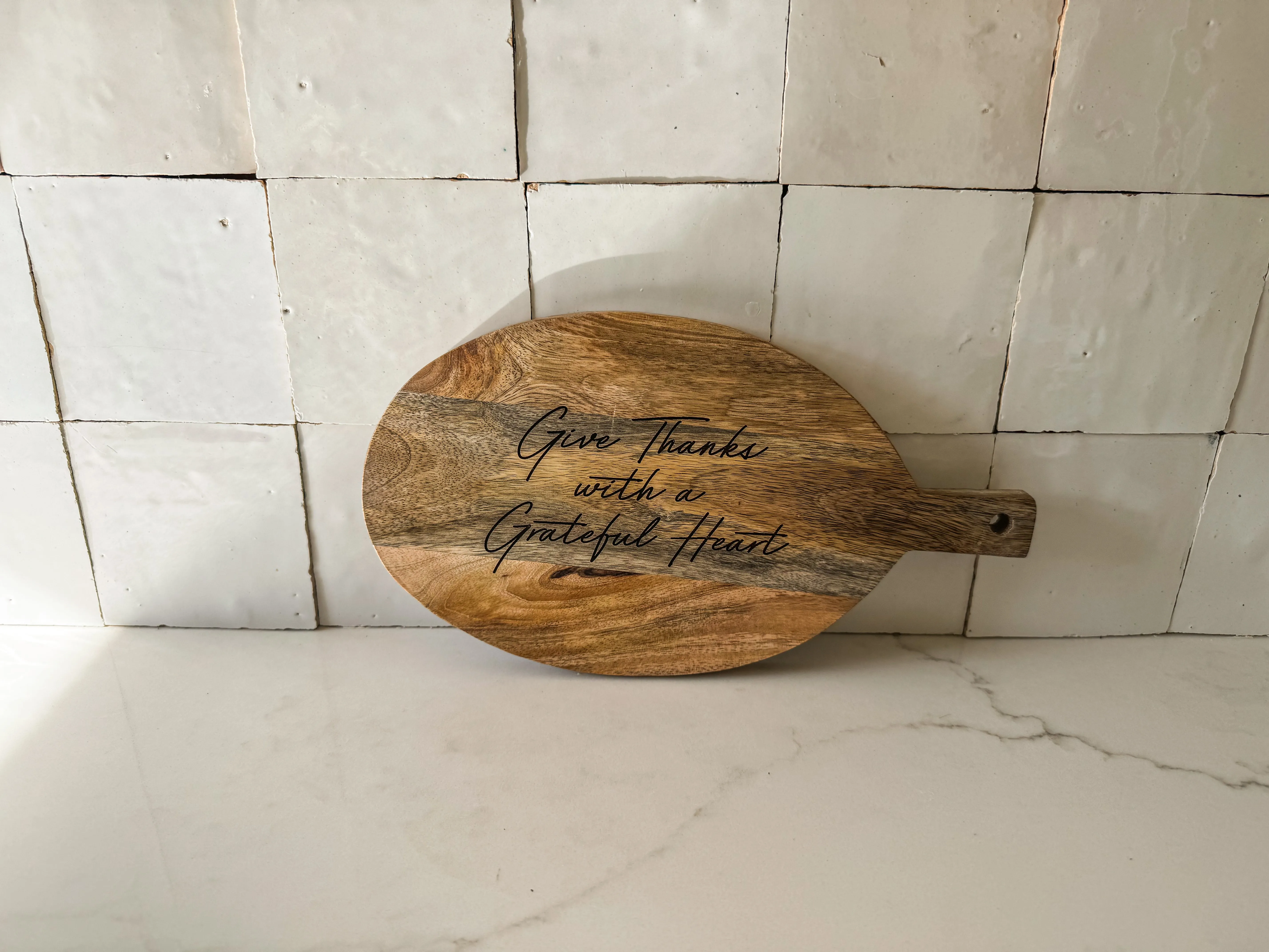 Give Thanks with a Grateful Heart Serving Board