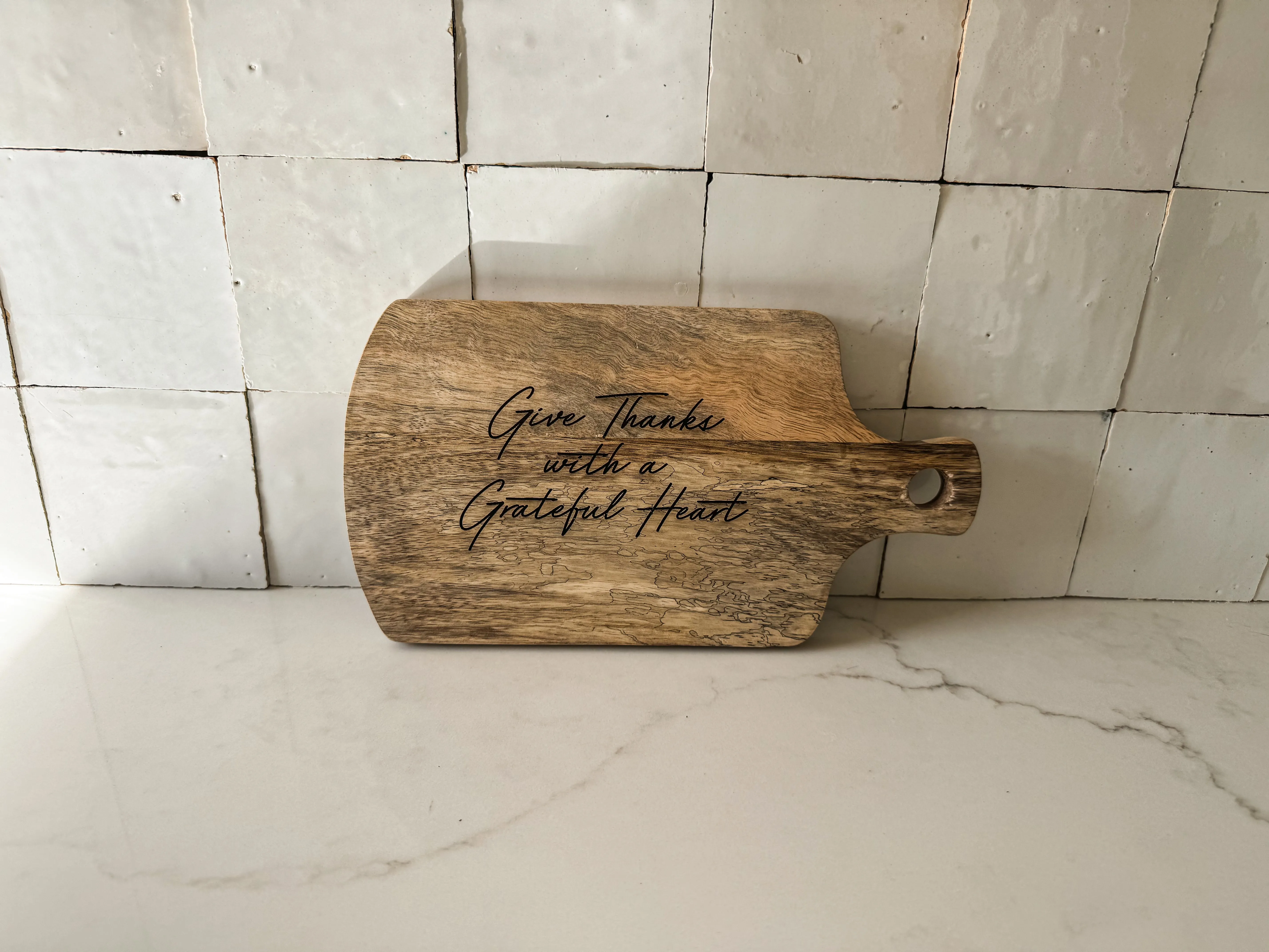 Give Thanks with a Grateful Heart Serving Board