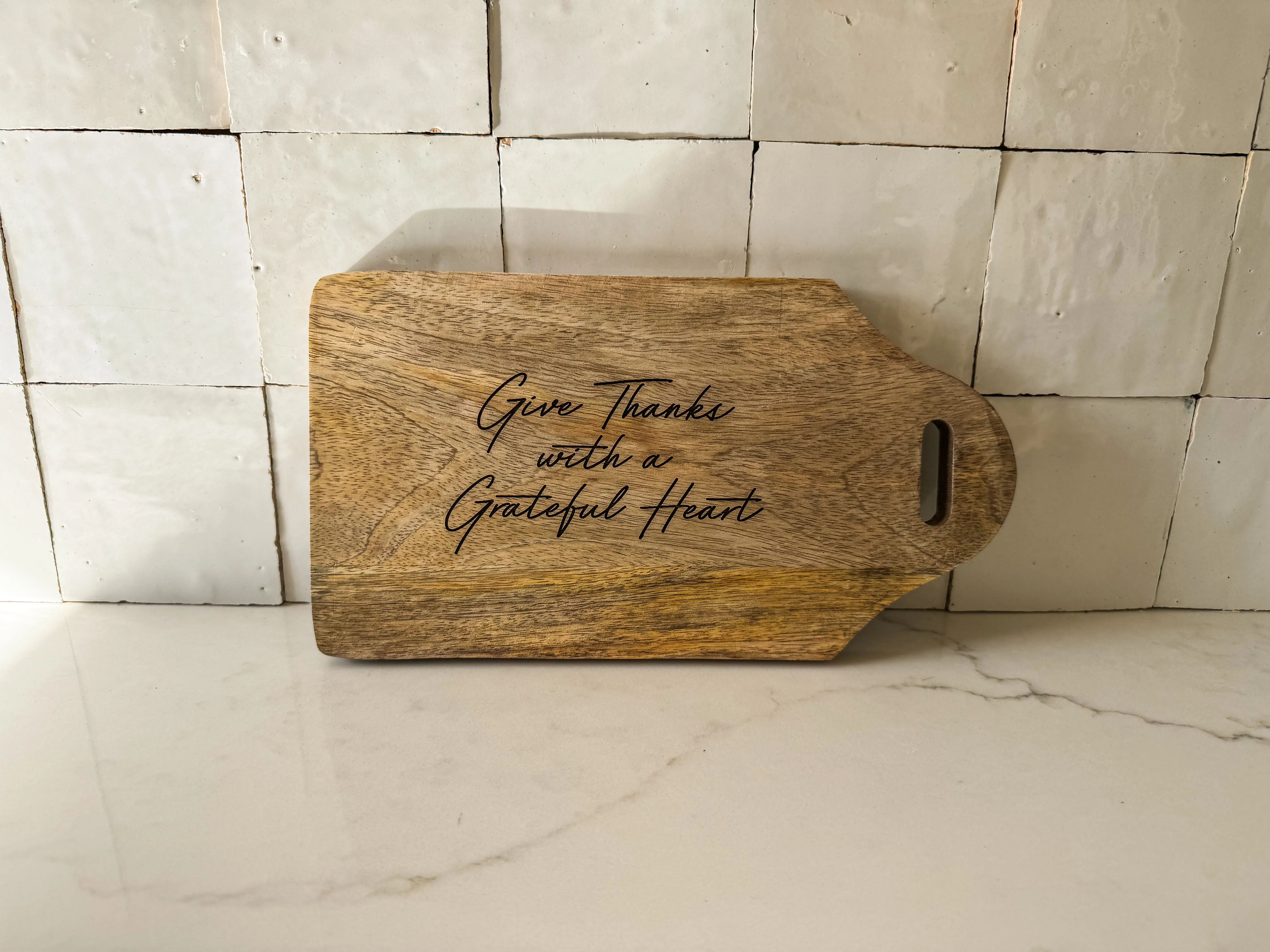 Give Thanks with a Grateful Heart Serving Board
