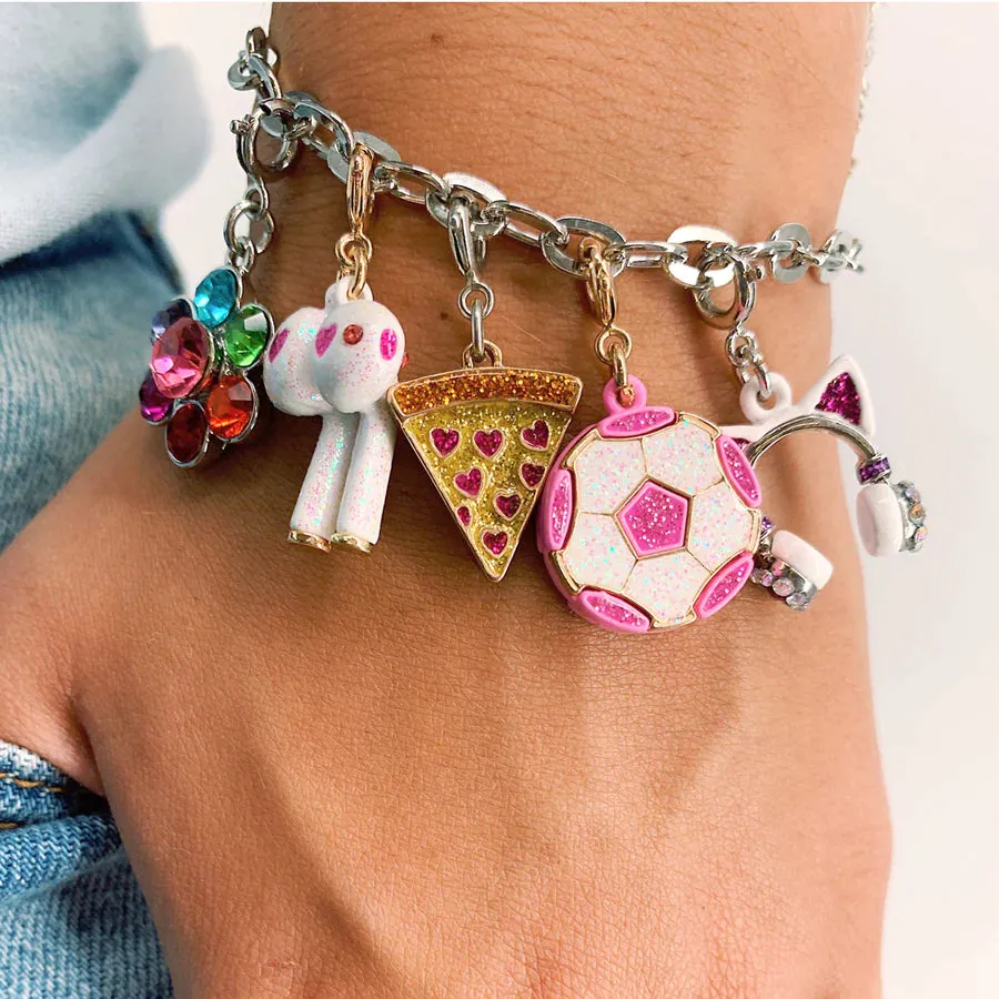 Glitter Pizza Charm