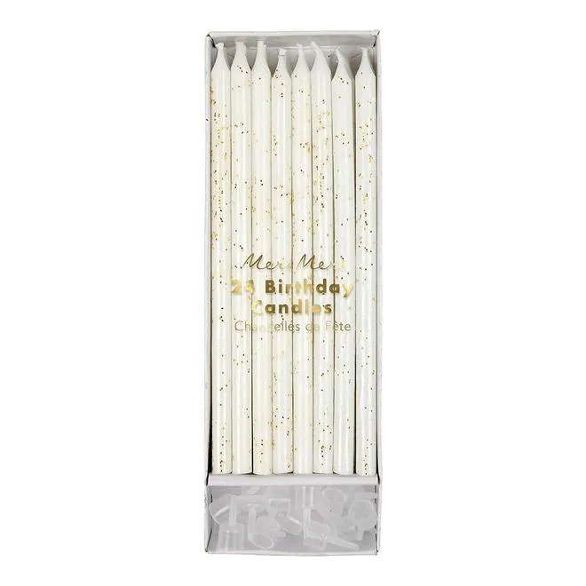 Gold Glitter Candles