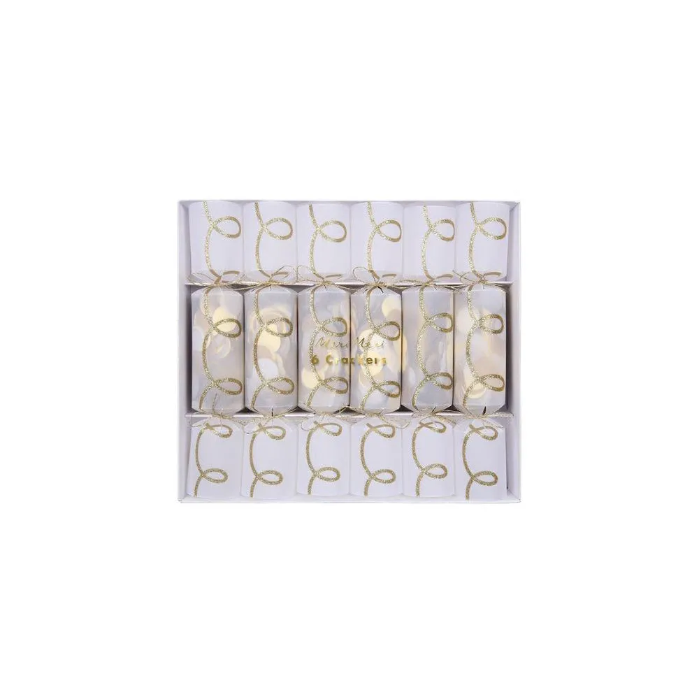 Gold Twist Confetti Small Crackers -- Gold