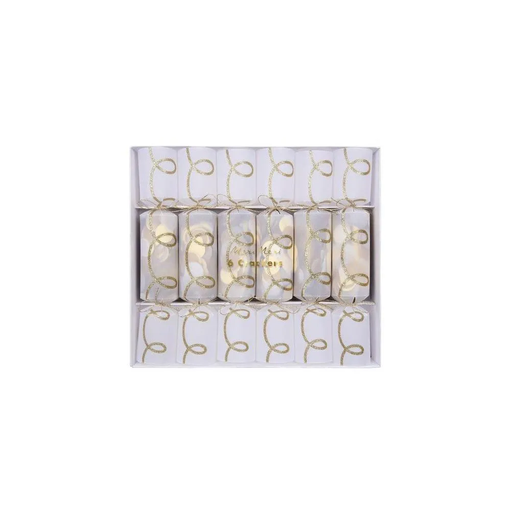 Gold Twist Confetti Small Crackers -- Gold