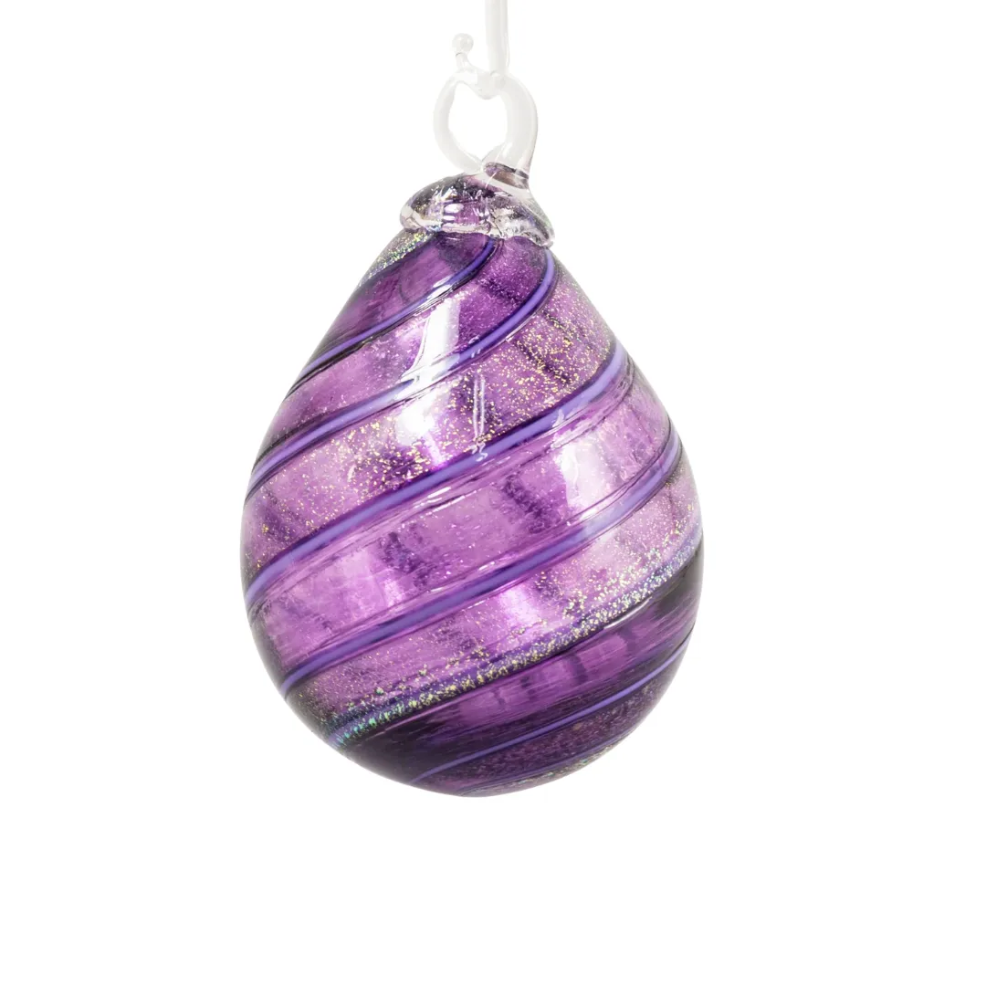 Golden Amethyst Teardrop Ornament