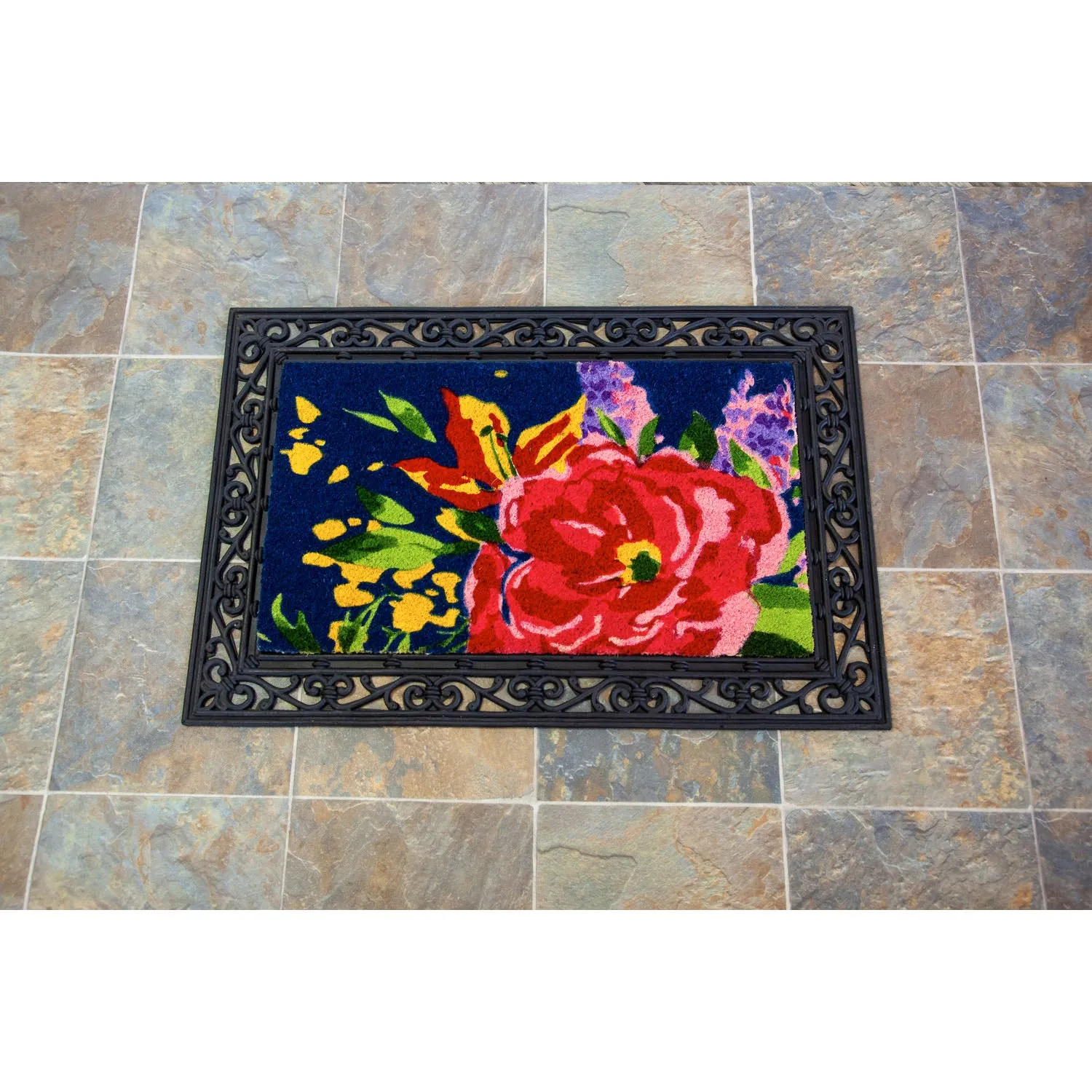 Grand Floral Coir Mat,2rm660
