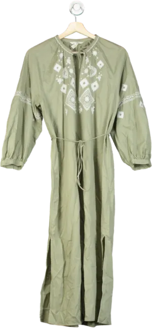 H&M Khaki Maxi Dress UK XS