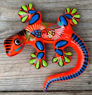 Hand Painted Clay Gecko Lizard GGLL004