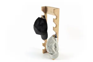 Handcrafted Solid Wood Baseball Cap Rack - Holds 12 Caps - Wall Mounted Hat Display- Baseball Cap Holder - Perfect Gift for Dad