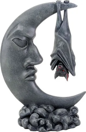 Hanging Bat on Moon