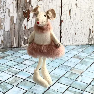 Hanging Cream and Pink Mouse