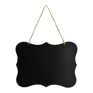 Hanging Scalloped Edge Chalkboard Sign, 8-1/4-Inch