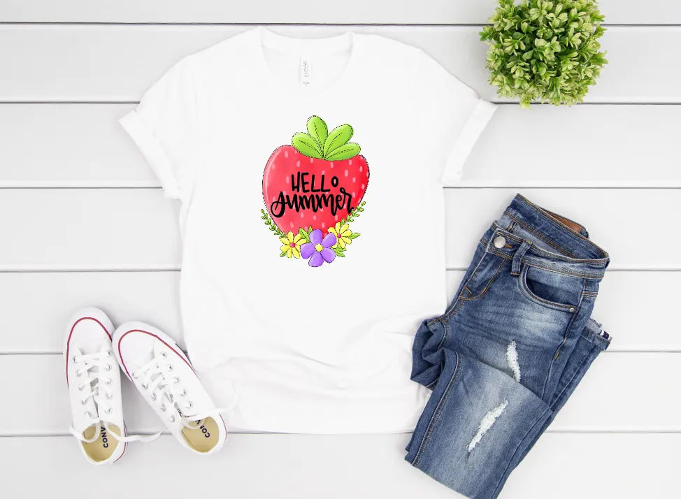 Hello Summer Strawberry Tee
