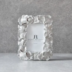 Home Artisan Isaia Silver Gingko Leaf Photo Frame (4x6)