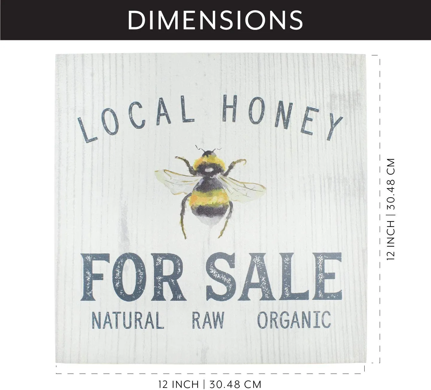 Honey Bee Rustic Sign: Honey for Sale (Case of 10)
