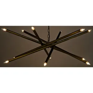 Ikram Chandelier, Metal with Brass Finish