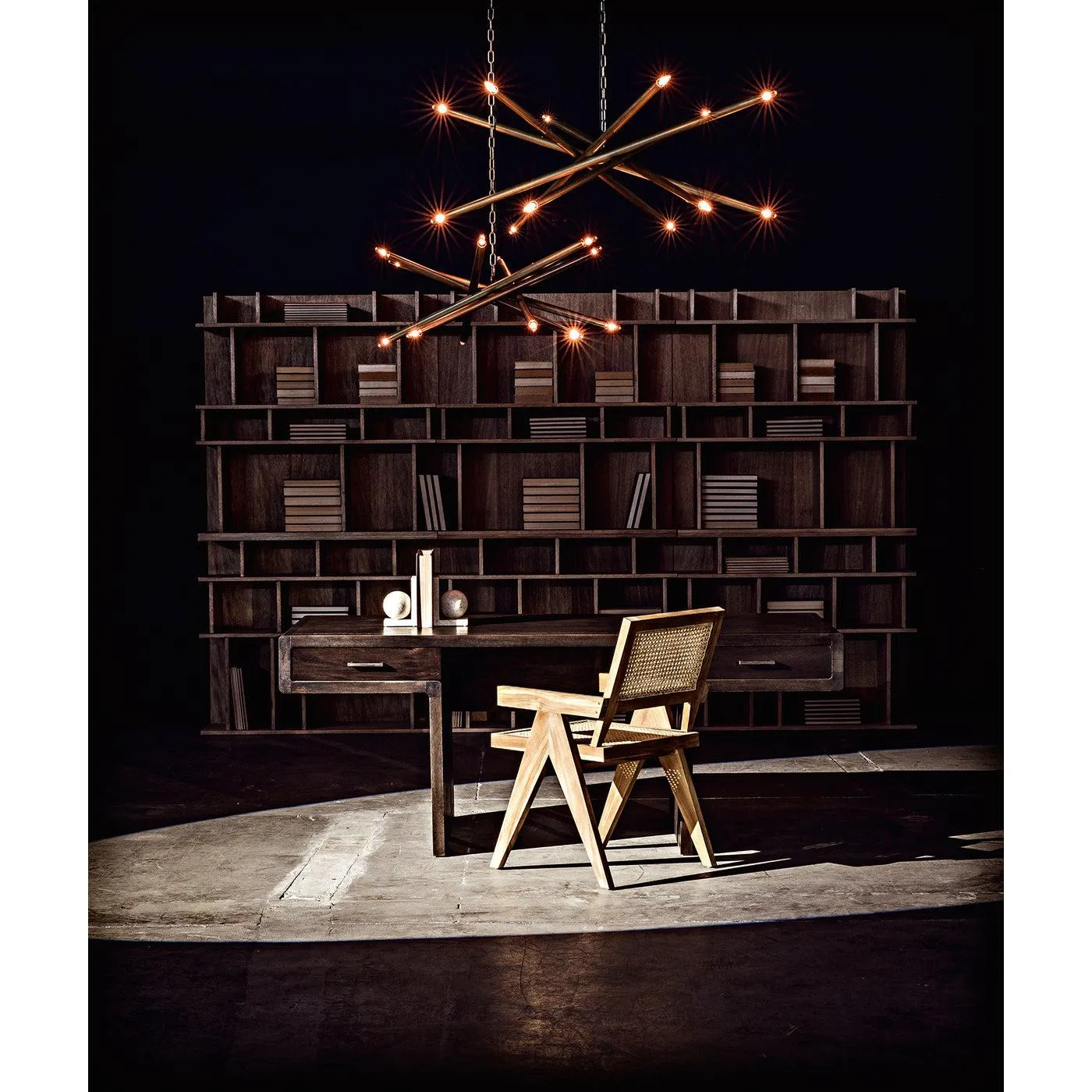 Ikram Chandelier, Metal with Brass Finish