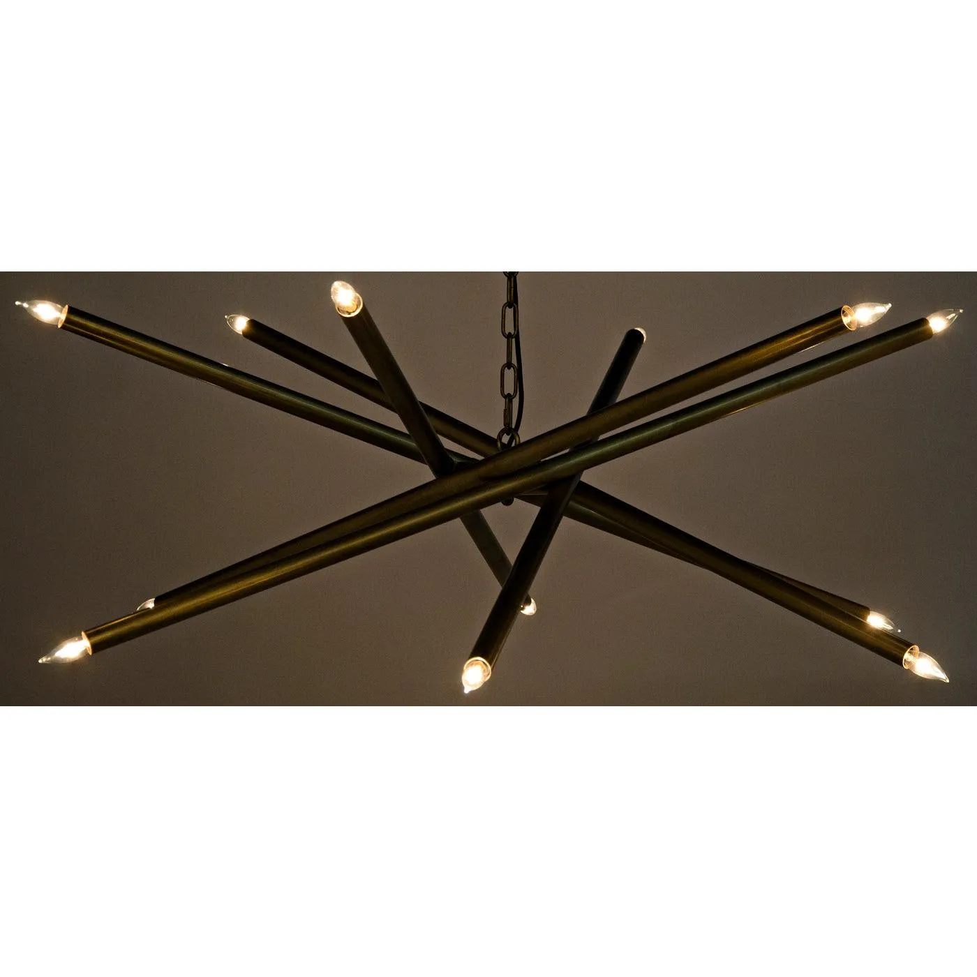 Ikram Chandelier, Metal with Brass Finish