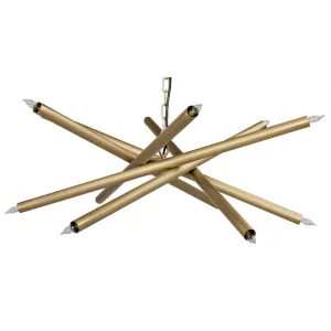 Ikram Chandelier, Small, Metal with Brass Finish