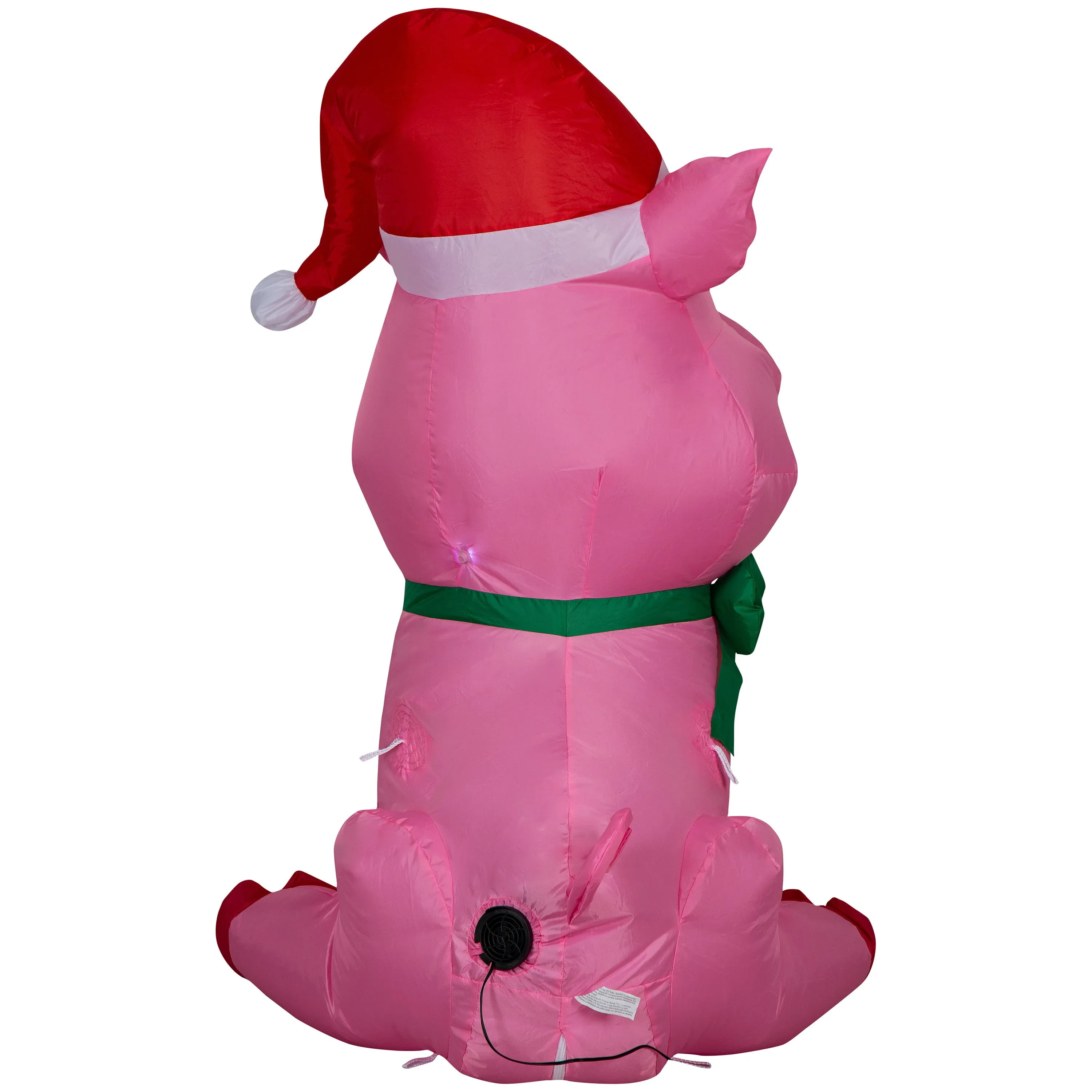 Inflatables 3.5 Foot Christmas Pig in Santa Hat Decoration