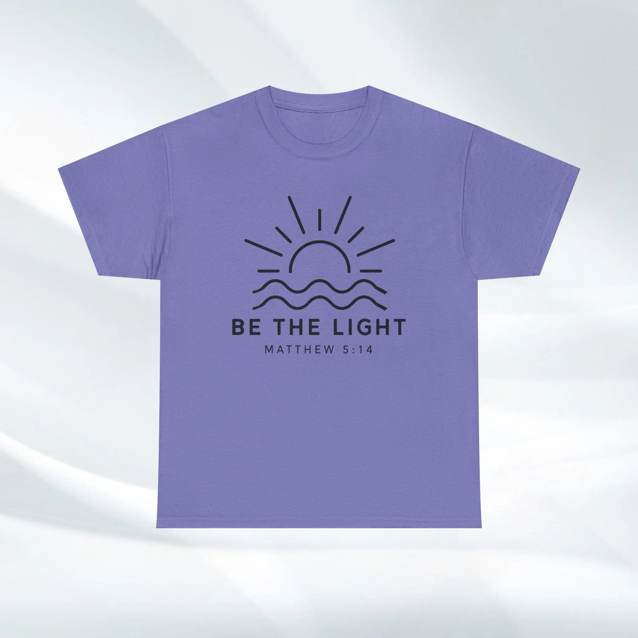 Inspirational Unisex Heavy Cotton Tee - 'Be The Light' Matthew 5:14