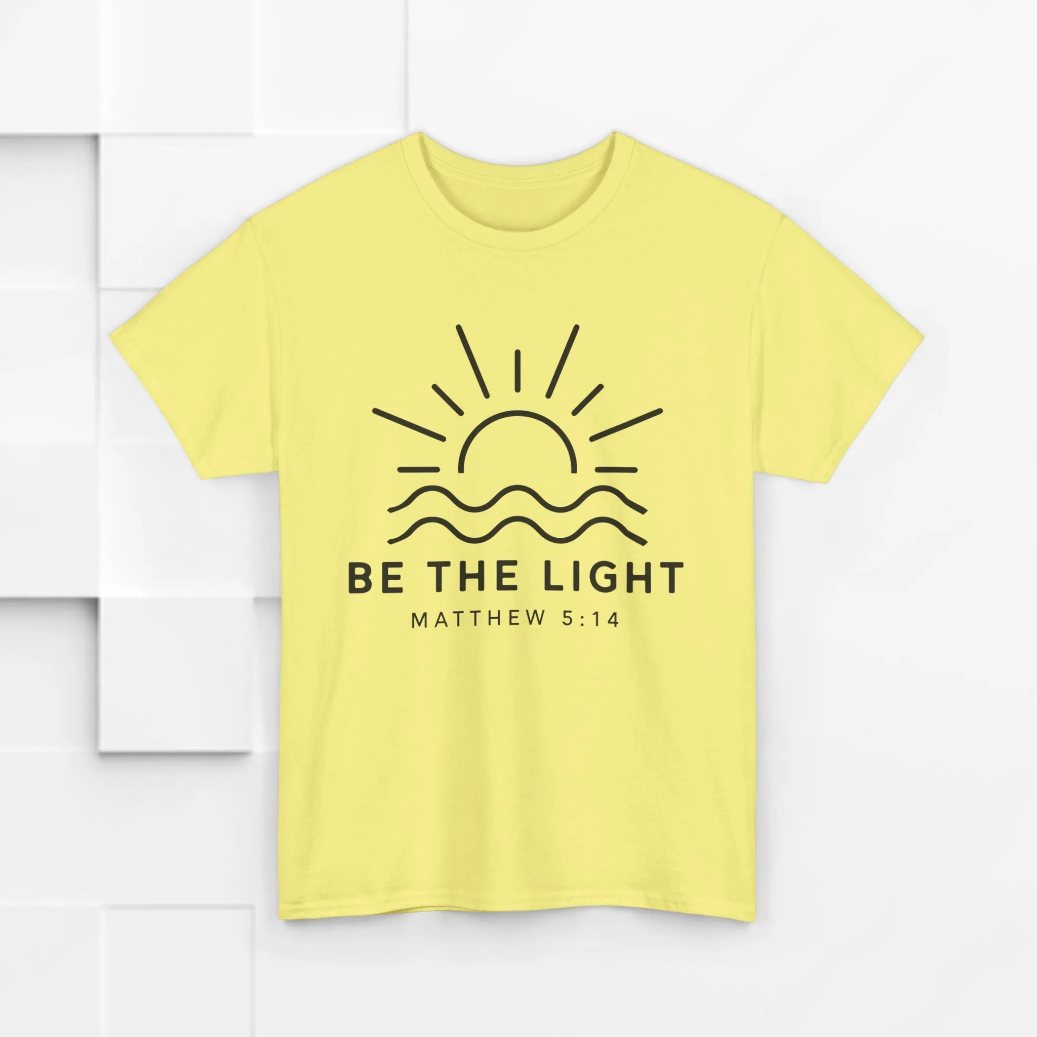 Inspirational Unisex Heavy Cotton Tee - 'Be The Light' Matthew 5:14