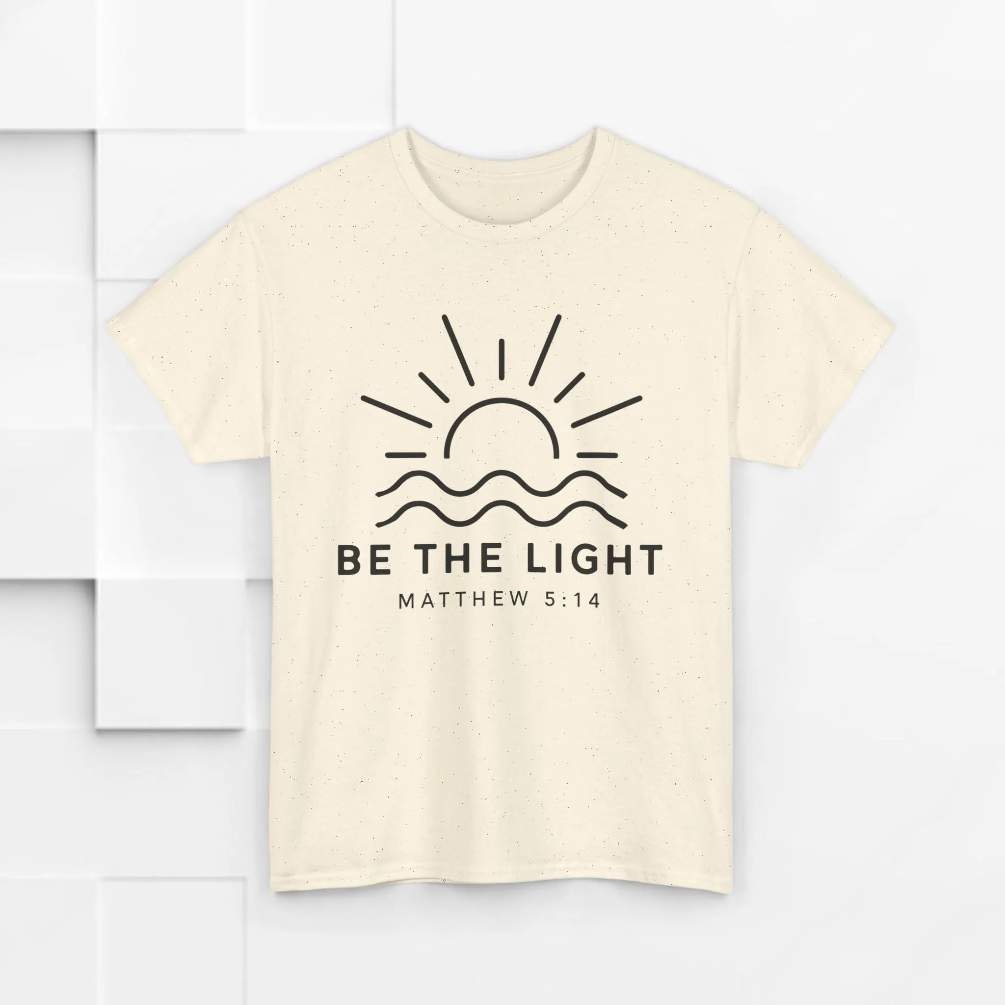 Inspirational Unisex Heavy Cotton Tee - 'Be The Light' Matthew 5:14