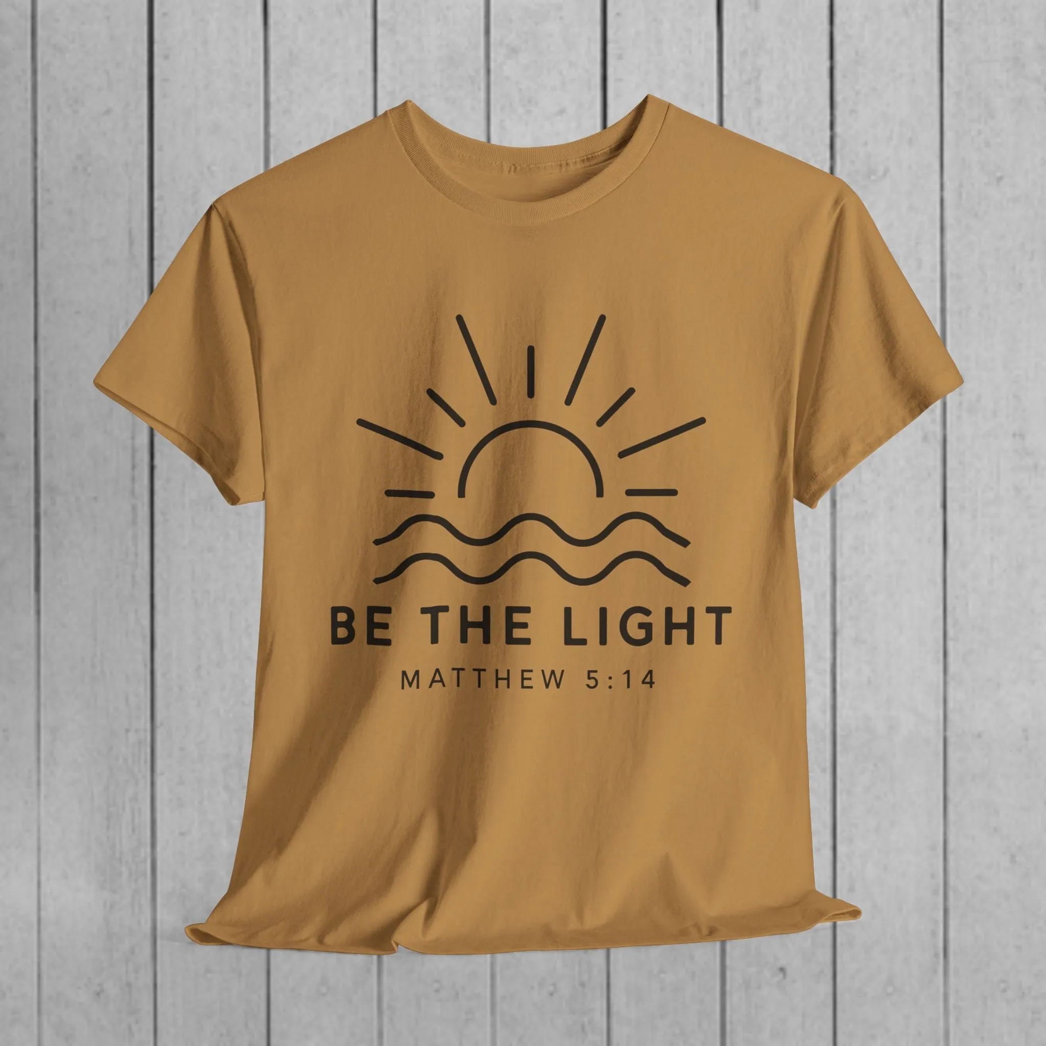 Inspirational Unisex Heavy Cotton Tee - 'Be The Light' Matthew 5:14