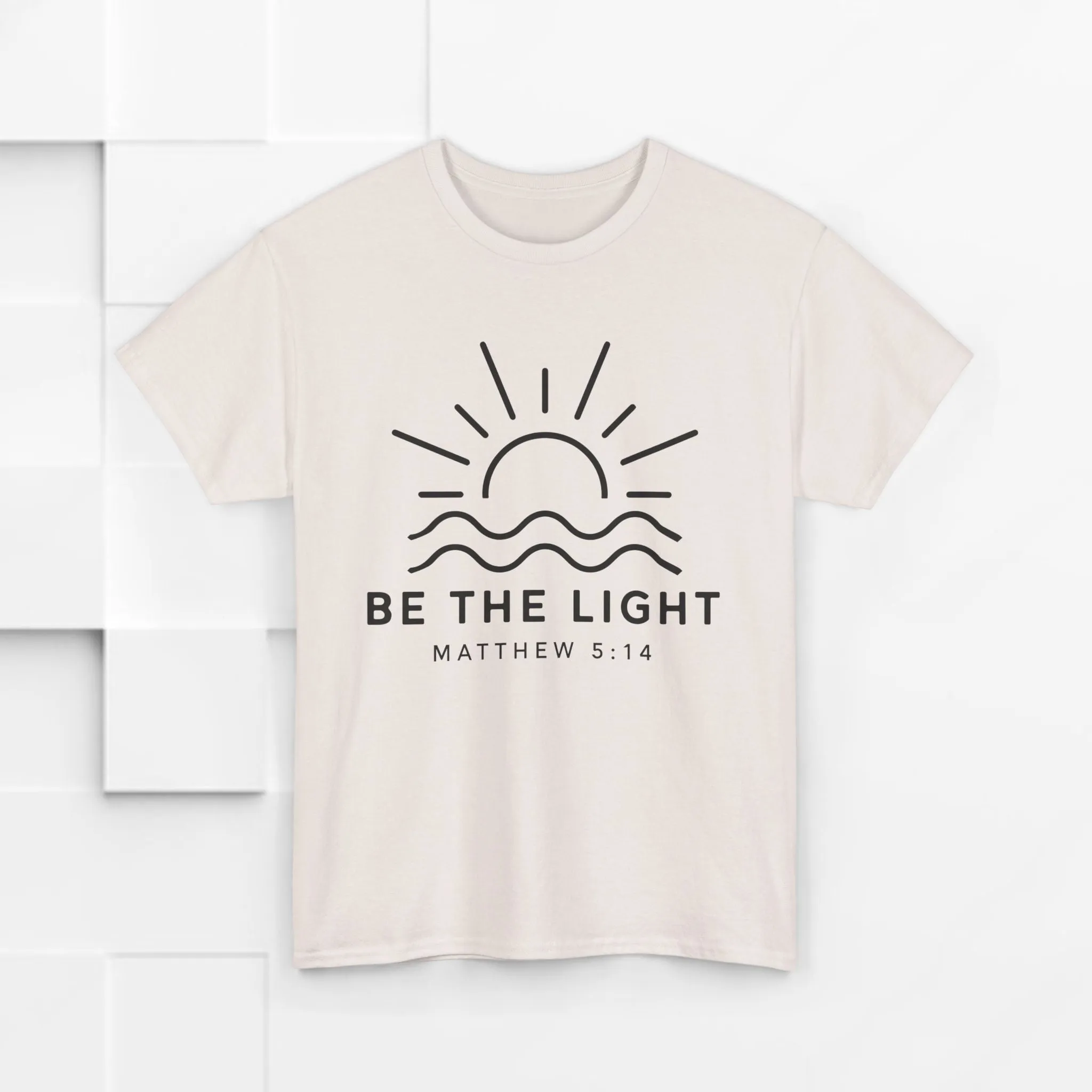 Inspirational Unisex Heavy Cotton Tee - 'Be The Light' Matthew 5:14