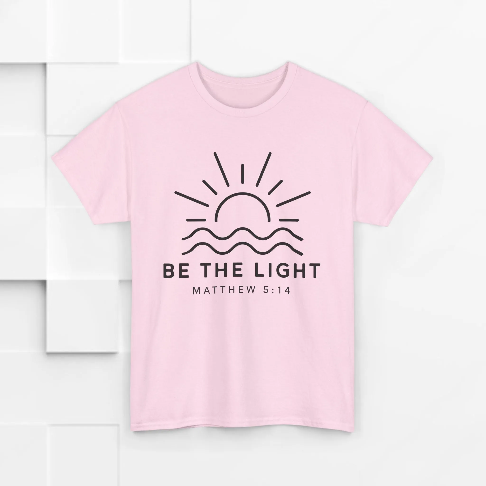 Inspirational Unisex Heavy Cotton Tee - 'Be The Light' Matthew 5:14