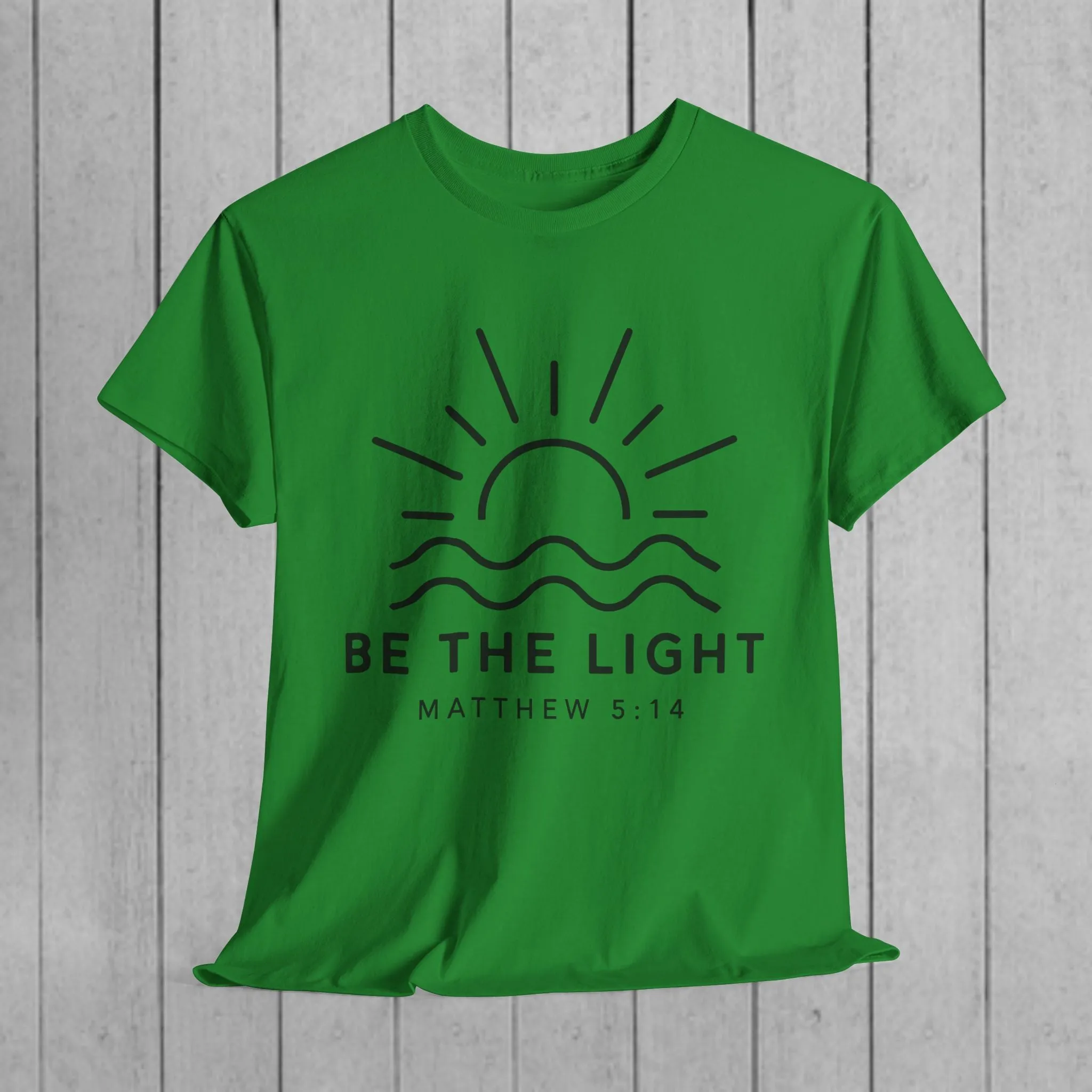Inspirational Unisex Heavy Cotton Tee - 'Be The Light' Matthew 5:14