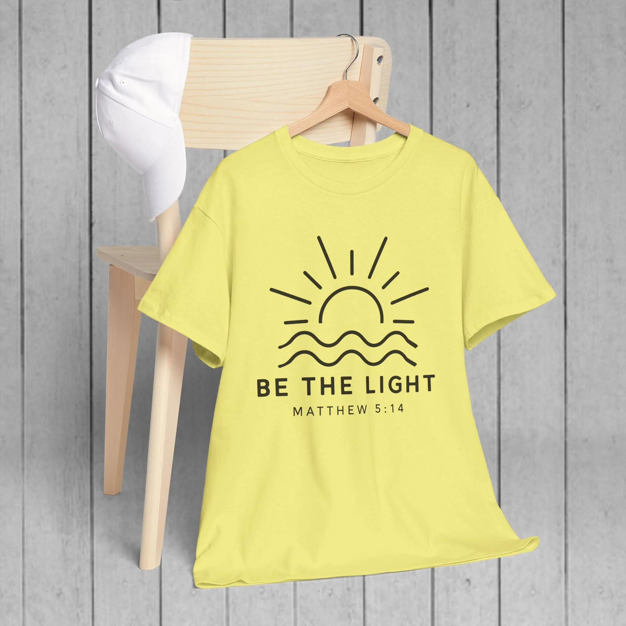 Inspirational Unisex Heavy Cotton Tee - 'Be The Light' Matthew 5:14