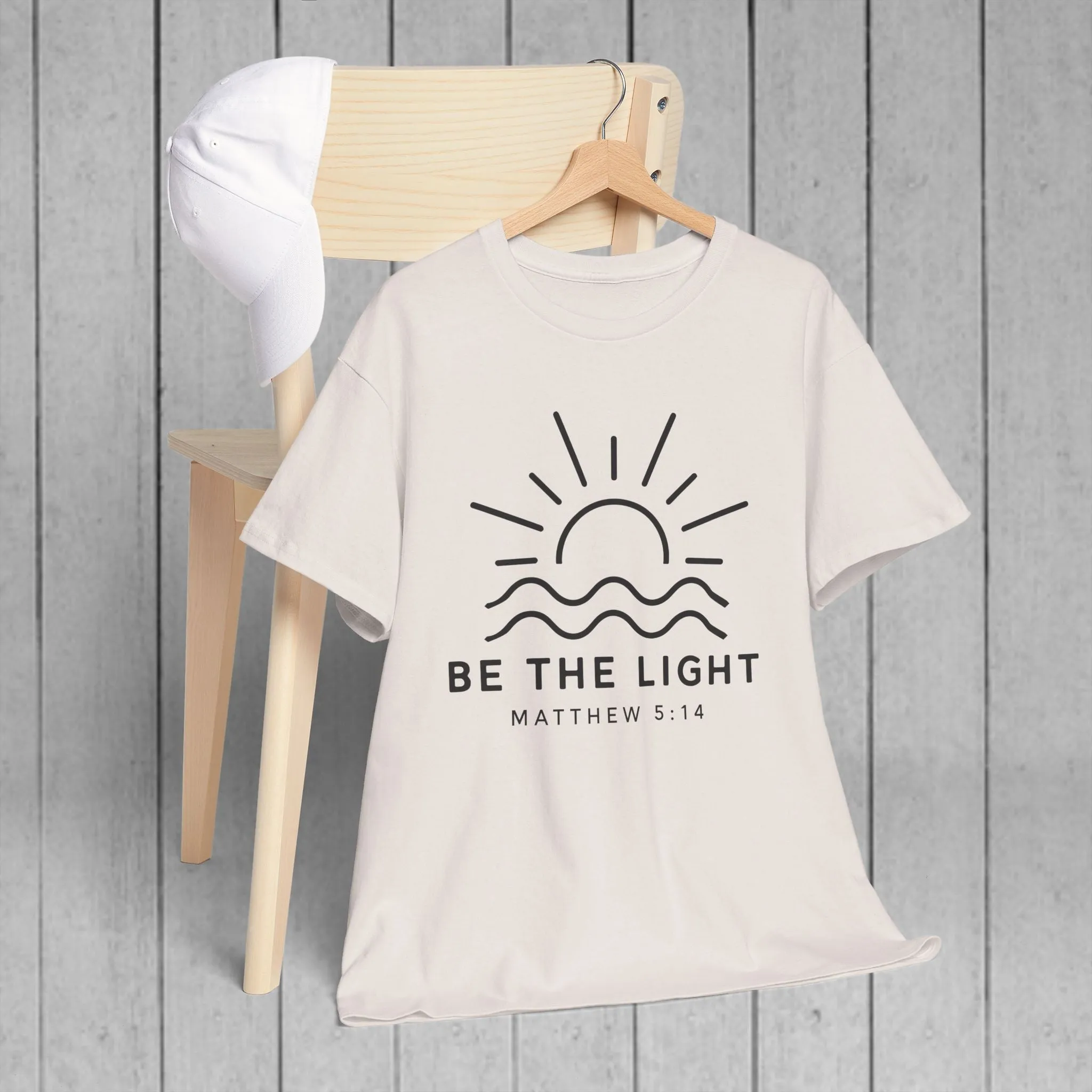 Inspirational Unisex Heavy Cotton Tee - 'Be The Light' Matthew 5:14