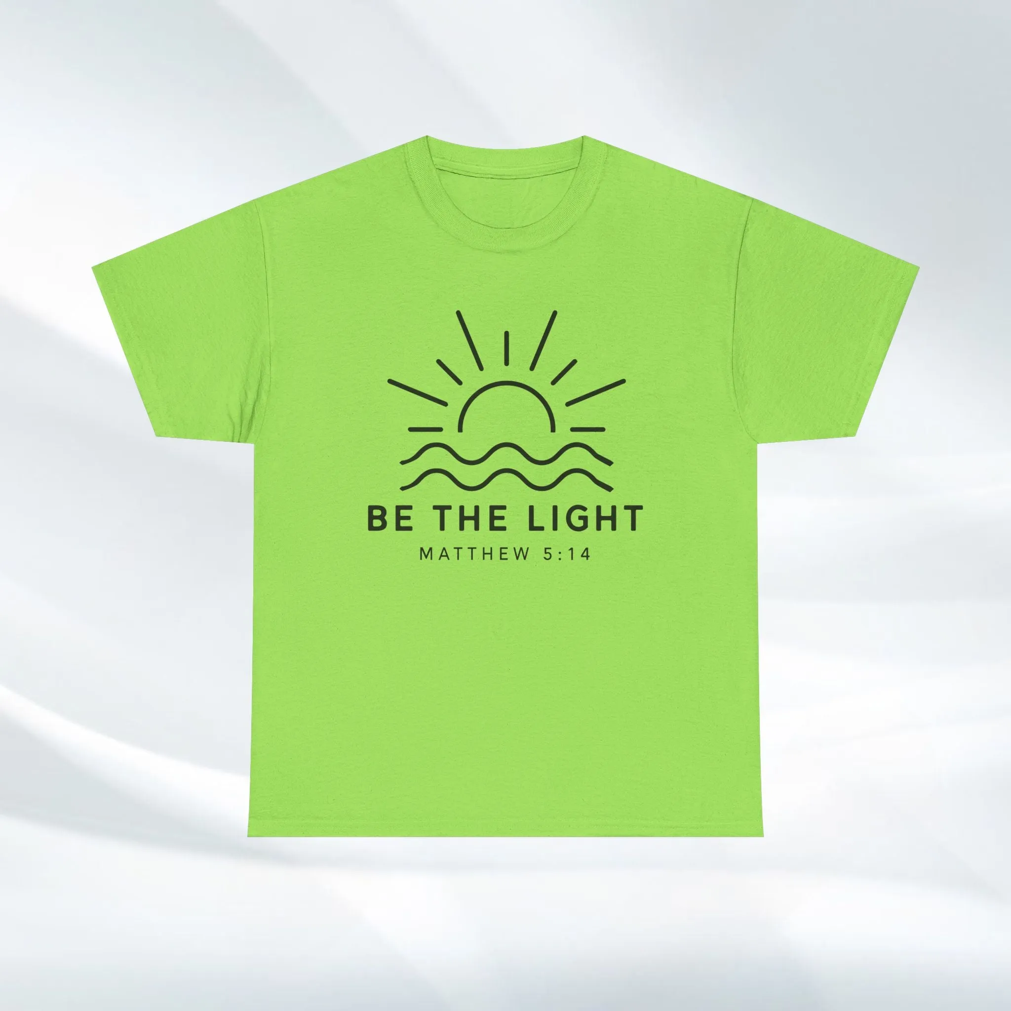 Inspirational Unisex Heavy Cotton Tee - 'Be The Light' Matthew 5:14