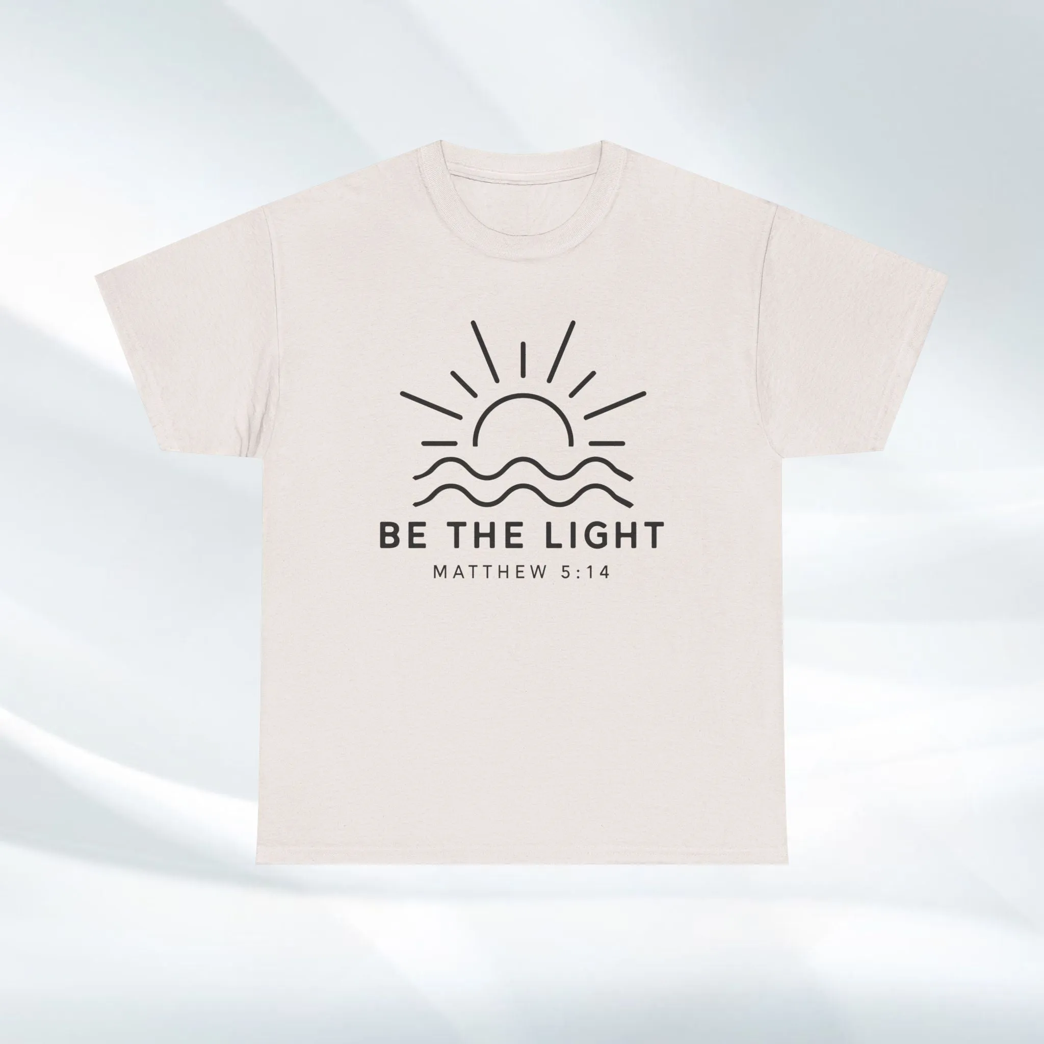 Inspirational Unisex Heavy Cotton Tee - 'Be The Light' Matthew 5:14