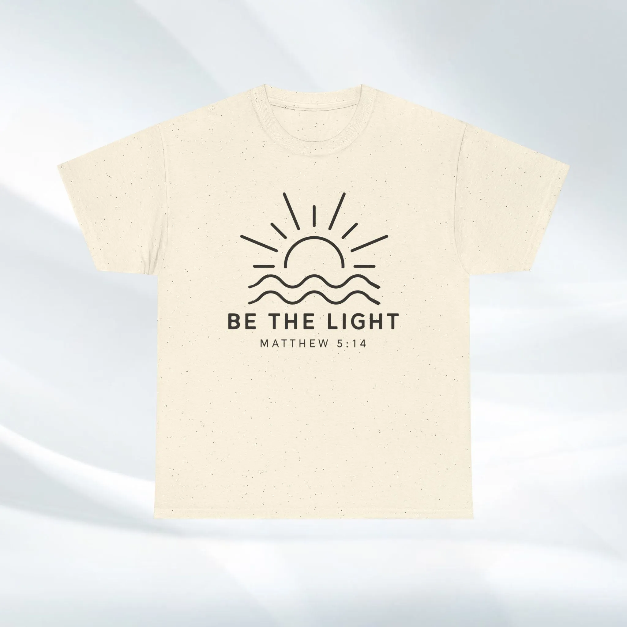 Inspirational Unisex Heavy Cotton Tee - 'Be The Light' Matthew 5:14