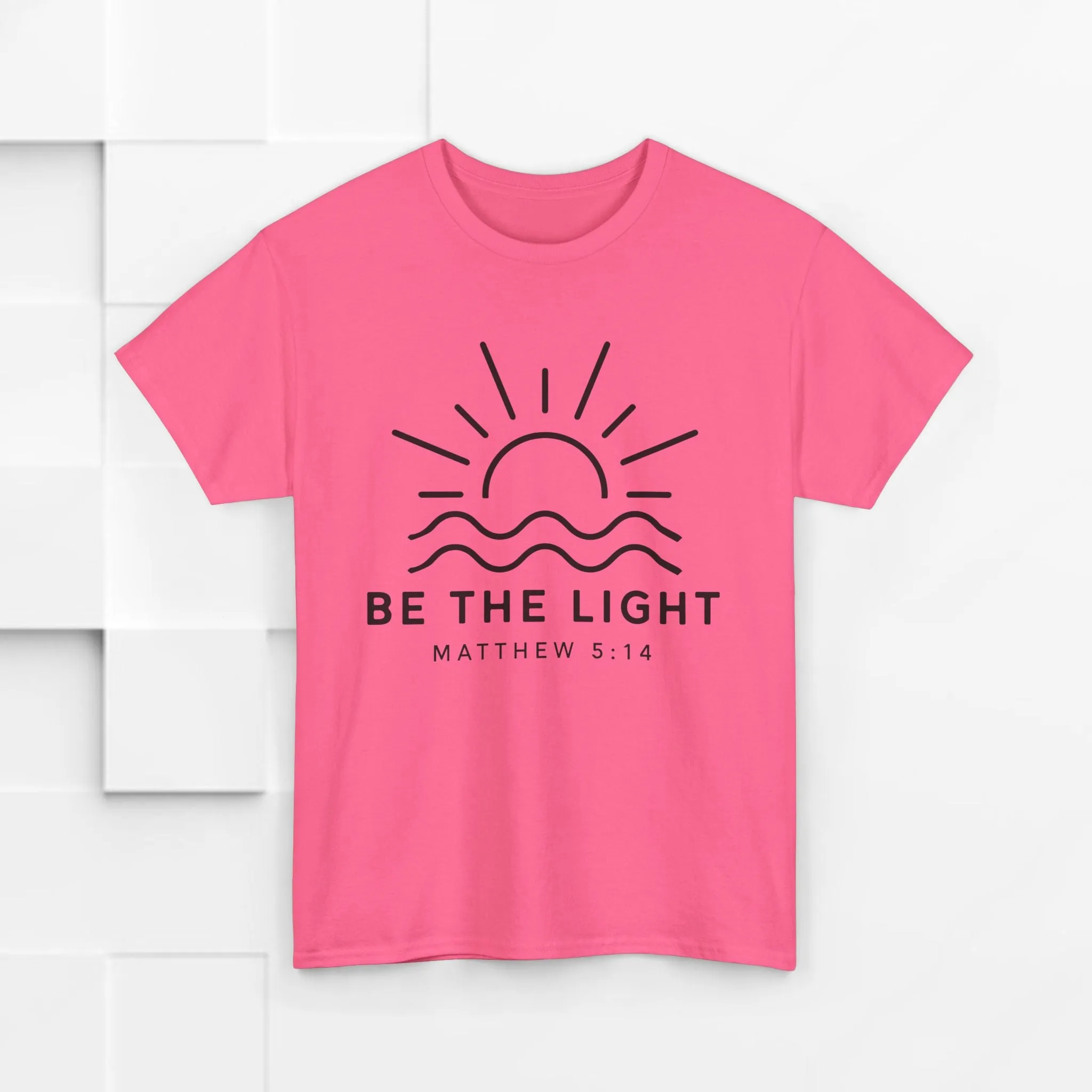 Inspirational Unisex Heavy Cotton Tee - 'Be The Light' Matthew 5:14